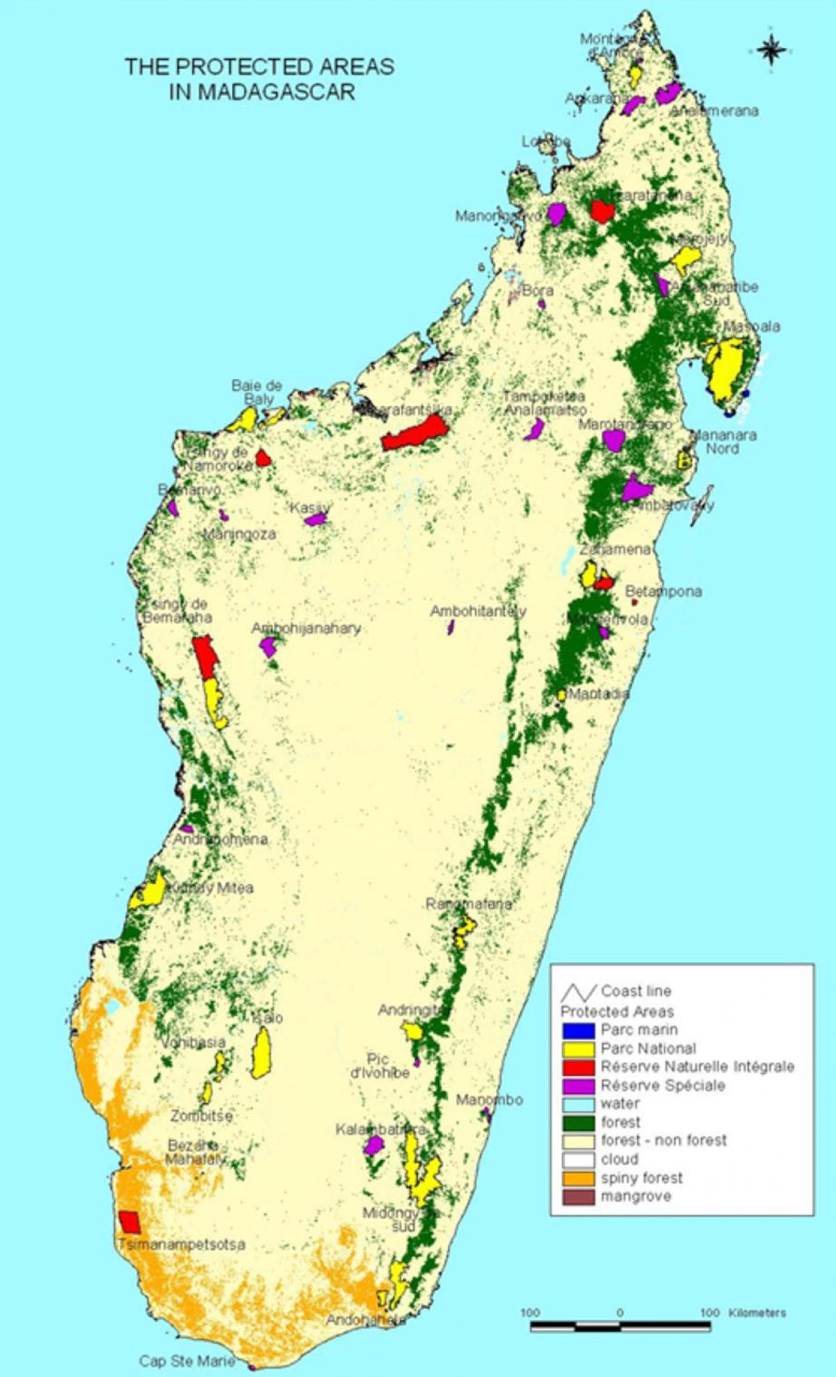 نقشه از پارک ملی ماداگاسکار