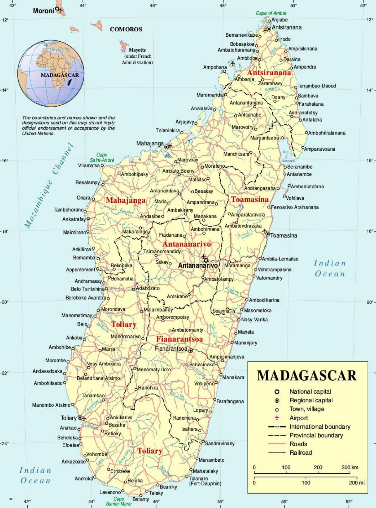 ماداگاسکار نقشه شهرها