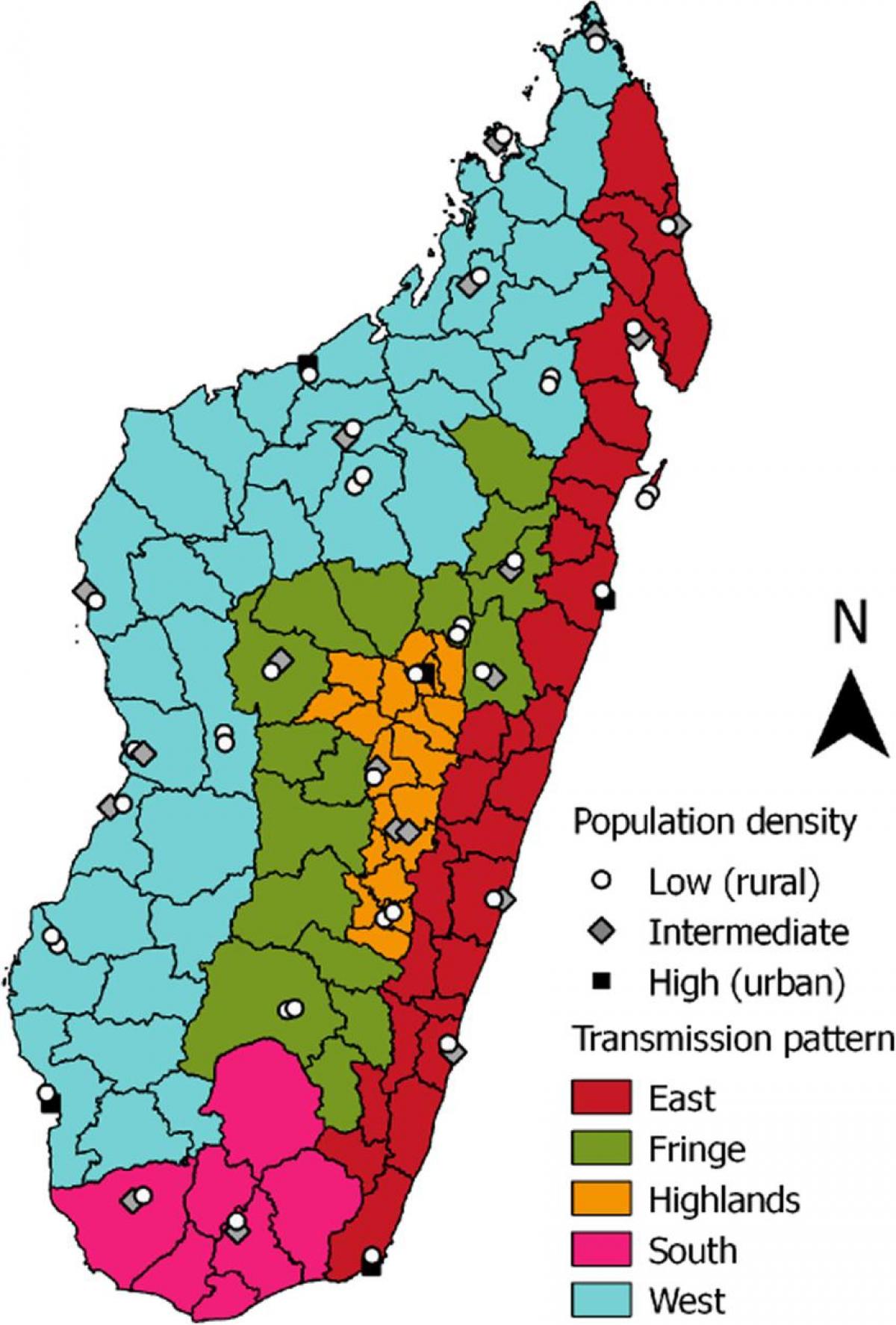 مالاریا ماداگاسکار نقشه