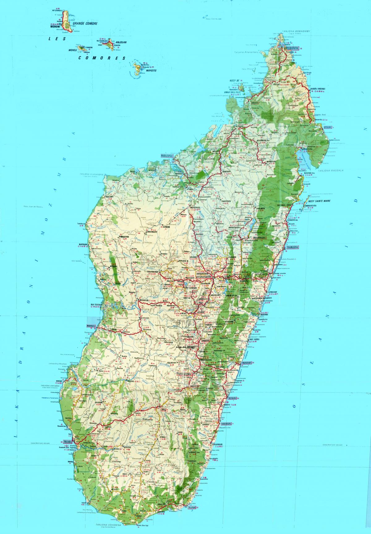 نقشه توپوگرافی ماداگاسکار