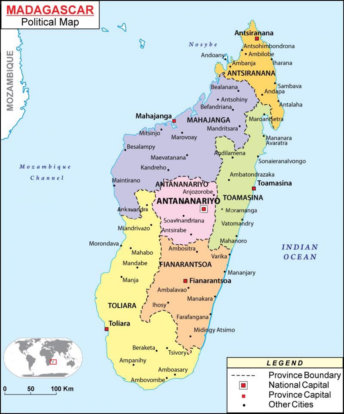 نقشه از نقشه سیاسی ماداگاسکار